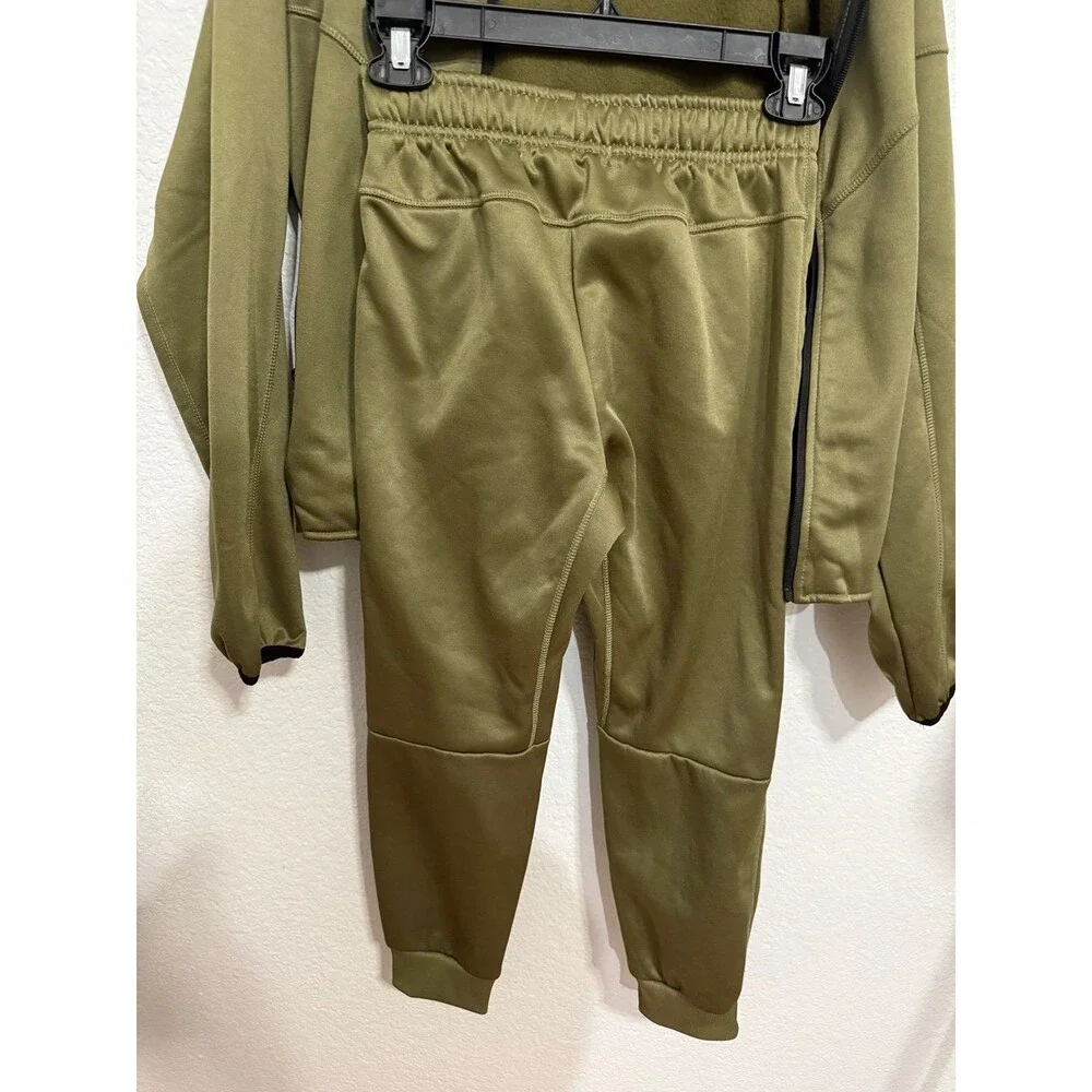 Silversilk Kids Tracksuit Set Size L 10yrs Olive Green Hoodie Jogger Pants